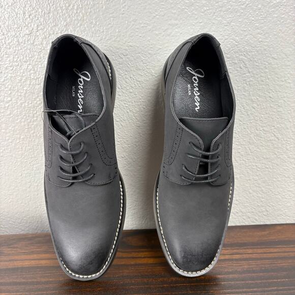 Jonsen Milan Men’s Size 9.5 Black Lace Up Cap Toe Formal Oxford Dress Shoes main image 9